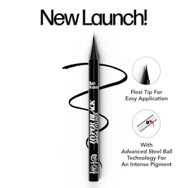 Blue Heaven Hyper Black Sketch Eyeliner Pen|Upto 12hr Stay with Matte Finish|Waterproof & Smudge Proof |One Stroke Easy Application|With Advanced Steel Ball Technology